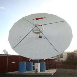 Used Andrew 7.6M 2-Port Ku-Band Tx/Rx Linear Feed Motorized Earth Station Antenna