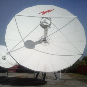 Used Andrew 7.3M 2-Port Ku/2-Port C-Band Linear Rx Only Motorized Earth Station Antenna